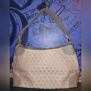 Dooney & BourkeWomens Gray Beige Leather Bag Charm